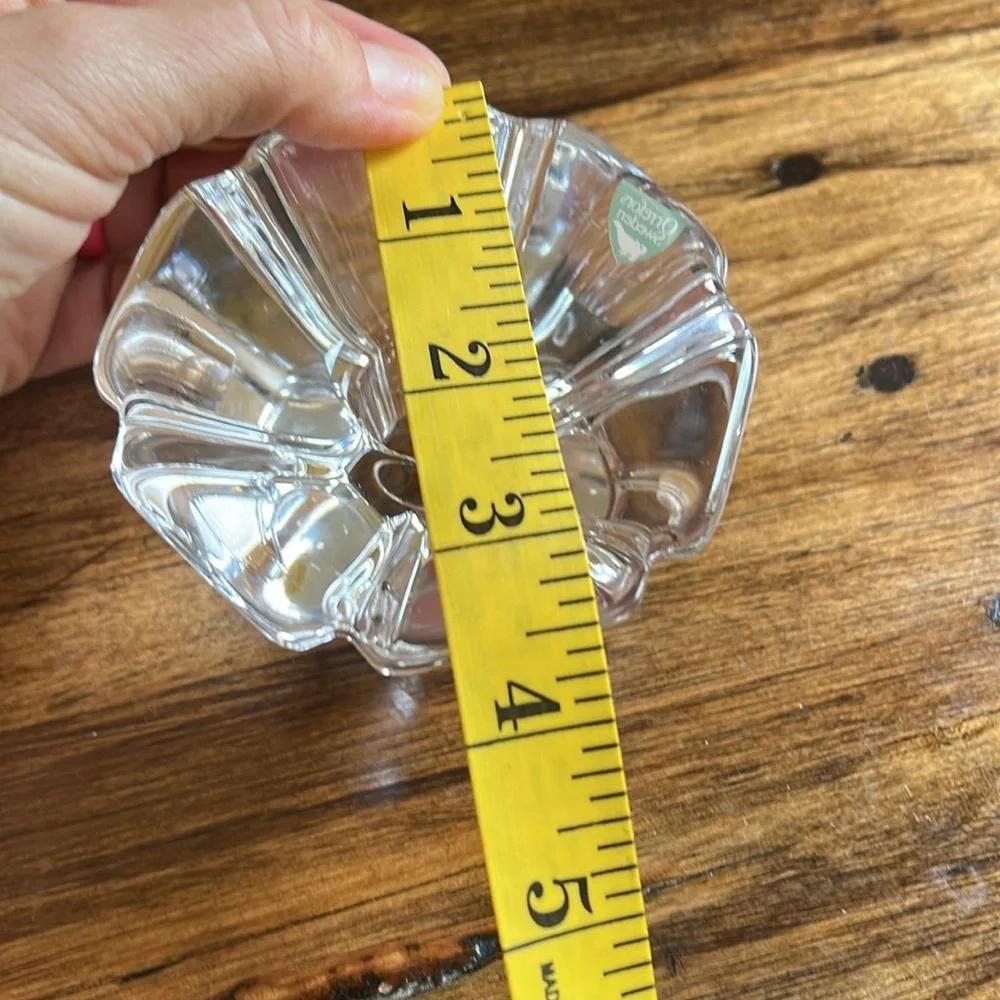 Orrefors Sweden Vintage New no Box Crystal Orion Single Taper Candle Holder MCM